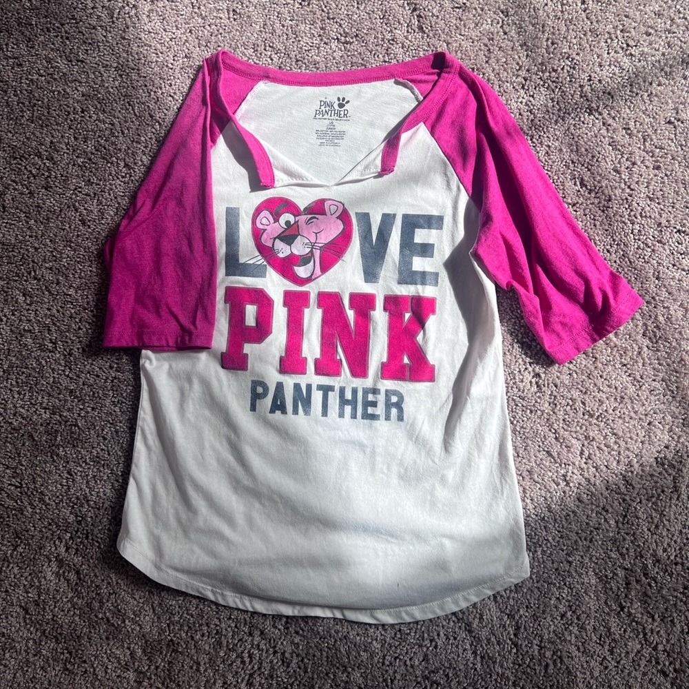 Quarter Sleeve Pink Panther Shirt